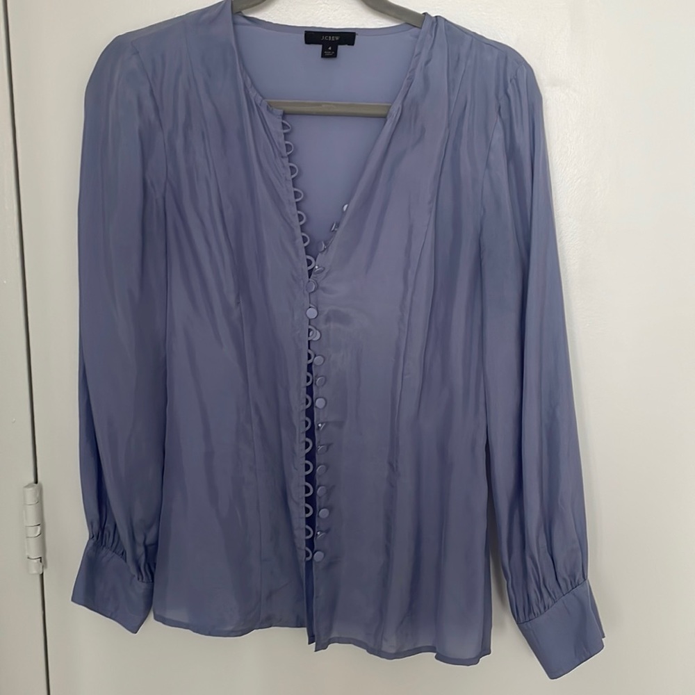 J Crew Blouse with buttons - Size 4 - Baby blue